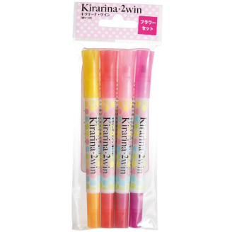 Kirarina 2win Marcadores Perfumados Flower - set 4 colores, base en agua