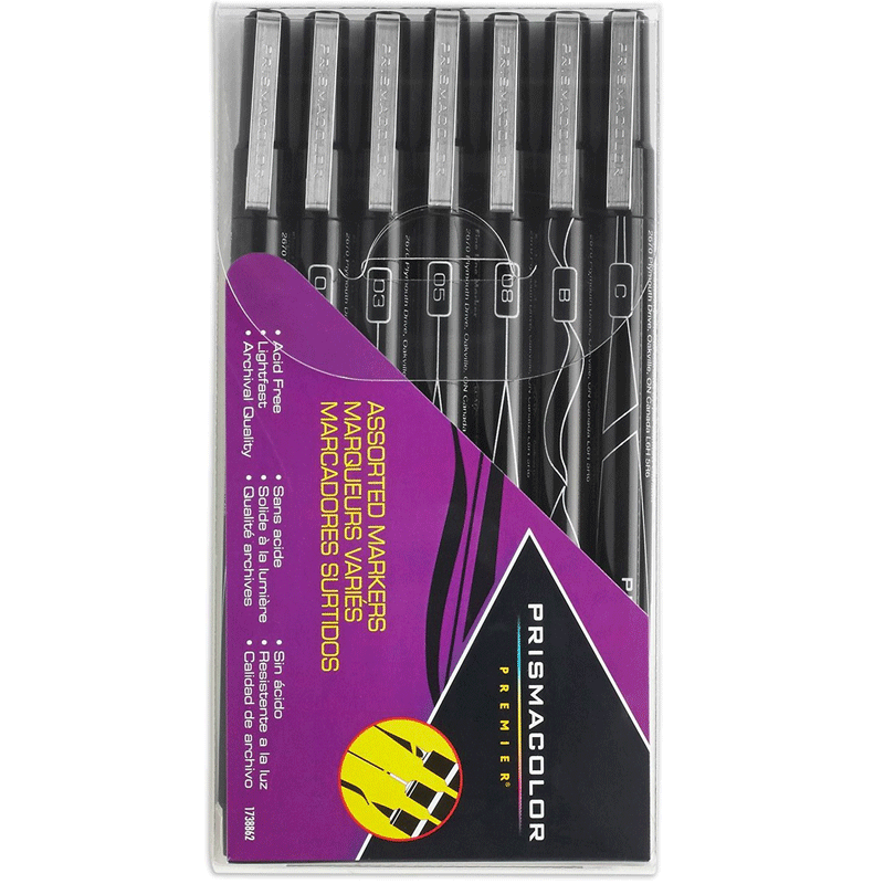 Prismacolor Premier Tiralíneas - Negro Set de 7