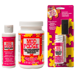 Plaid Mod Podge Puzzle Saver (Disponible en 3 tamaños)