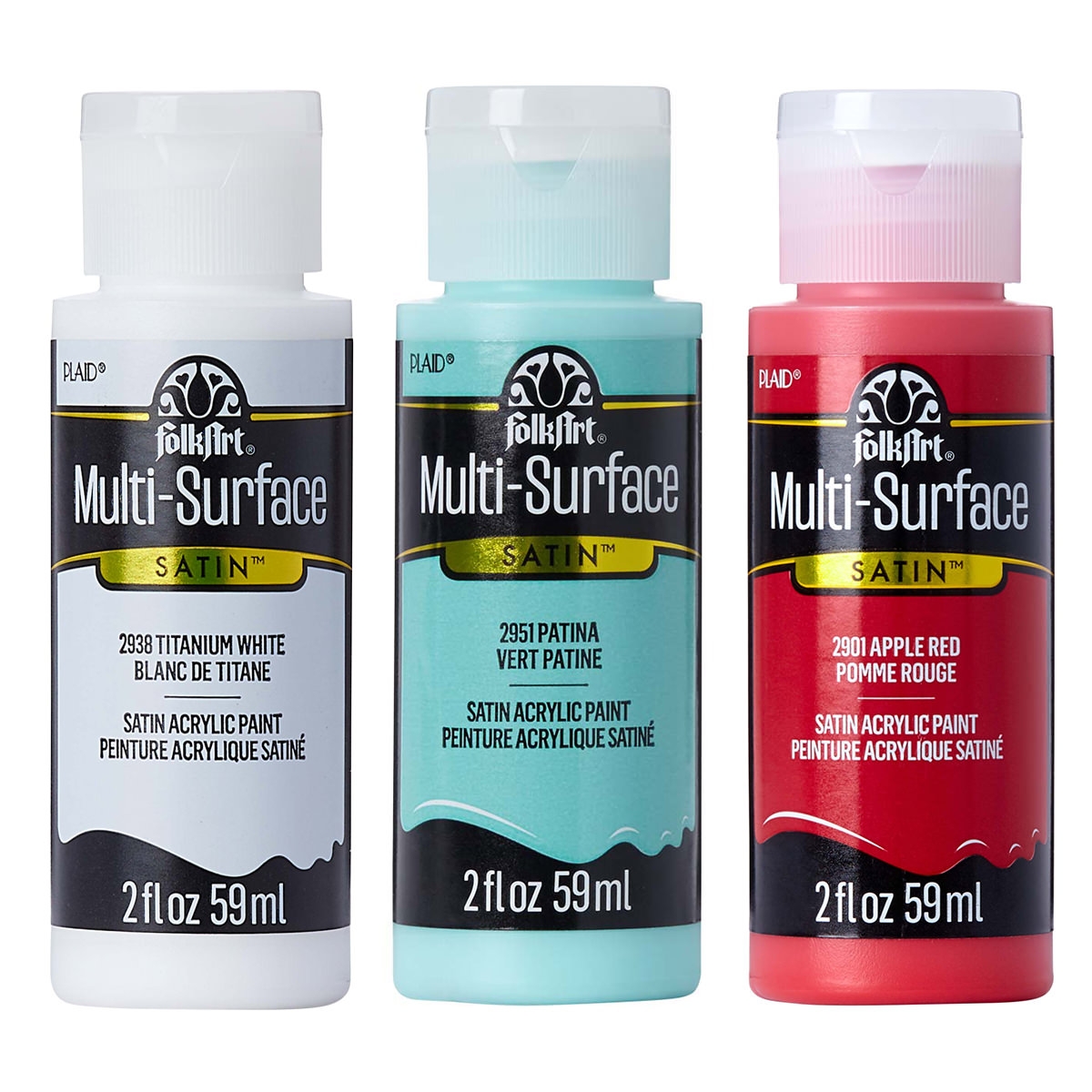 Plaid 220x240 Peinture Acrylique Satinée Plaid FolkArt - 59 Ml - Multi- Surfaces Pour Vos Créations DIY Antik Batik