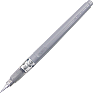 Kuretake Brush Pen Chuji – Plateado, No. 61