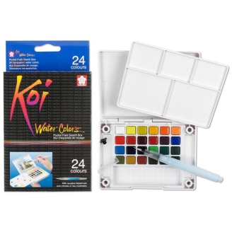 Sakura Koi Acuarela + Waterbrush - Set de 24 colores