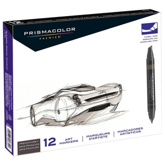 Prismacolor Premier Art Markers (French Grey) - Set 12 Marcadores 