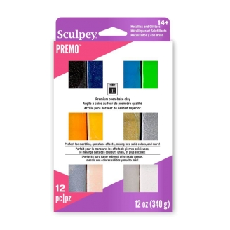 Sculpey Premo MultiPack 12 Colores Accents - 340g (12 x 28g)