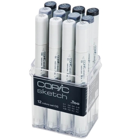 Copic Sketch Set de 12 - CG (Cool Gray)