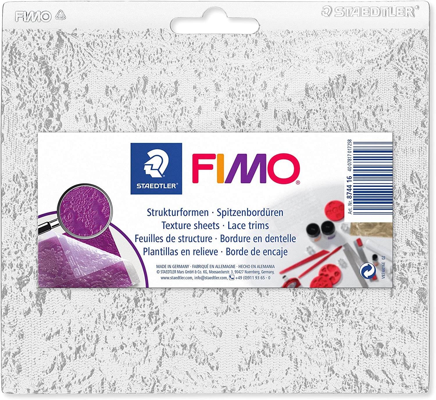 Fimo Hoja De Textura - Borde de Encaje