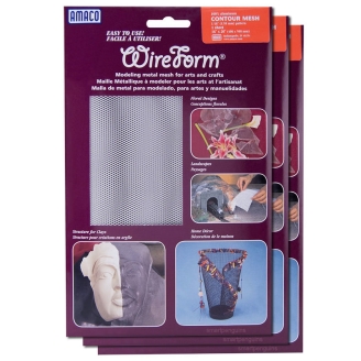 Amaco Wireform Aluminum Contour Mesh 1/16" (Malla de metal para modelado) - 40 x 50 cm (set de 3)