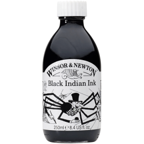 Winsor & Newton Black Indian Ink (Tinta India) - 250ml