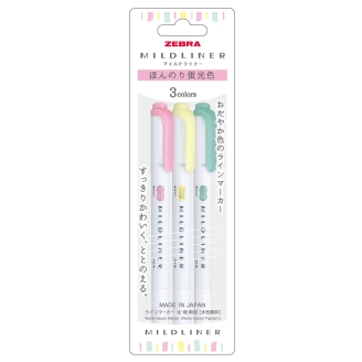  Zebra Mildliner Fluorescent (WKT7-3C-N) - Set de 3