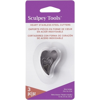 Sculpey Premo! Cortadores - Corazón Irregular, Set de 3