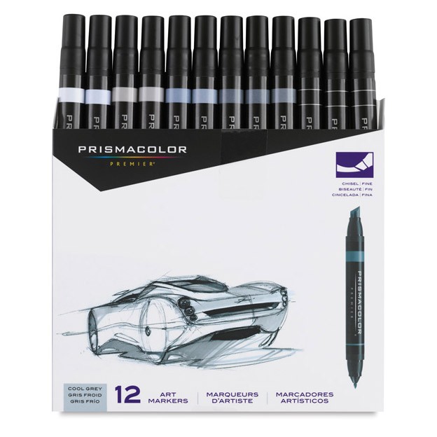 Prismacolor Premier Art Markers (Cool Grey) Set 12 Marcadores