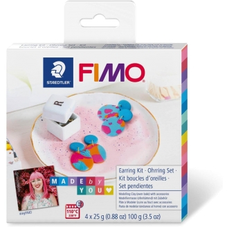 Fimo DIY Set de Aros (Colores Brillantes)
