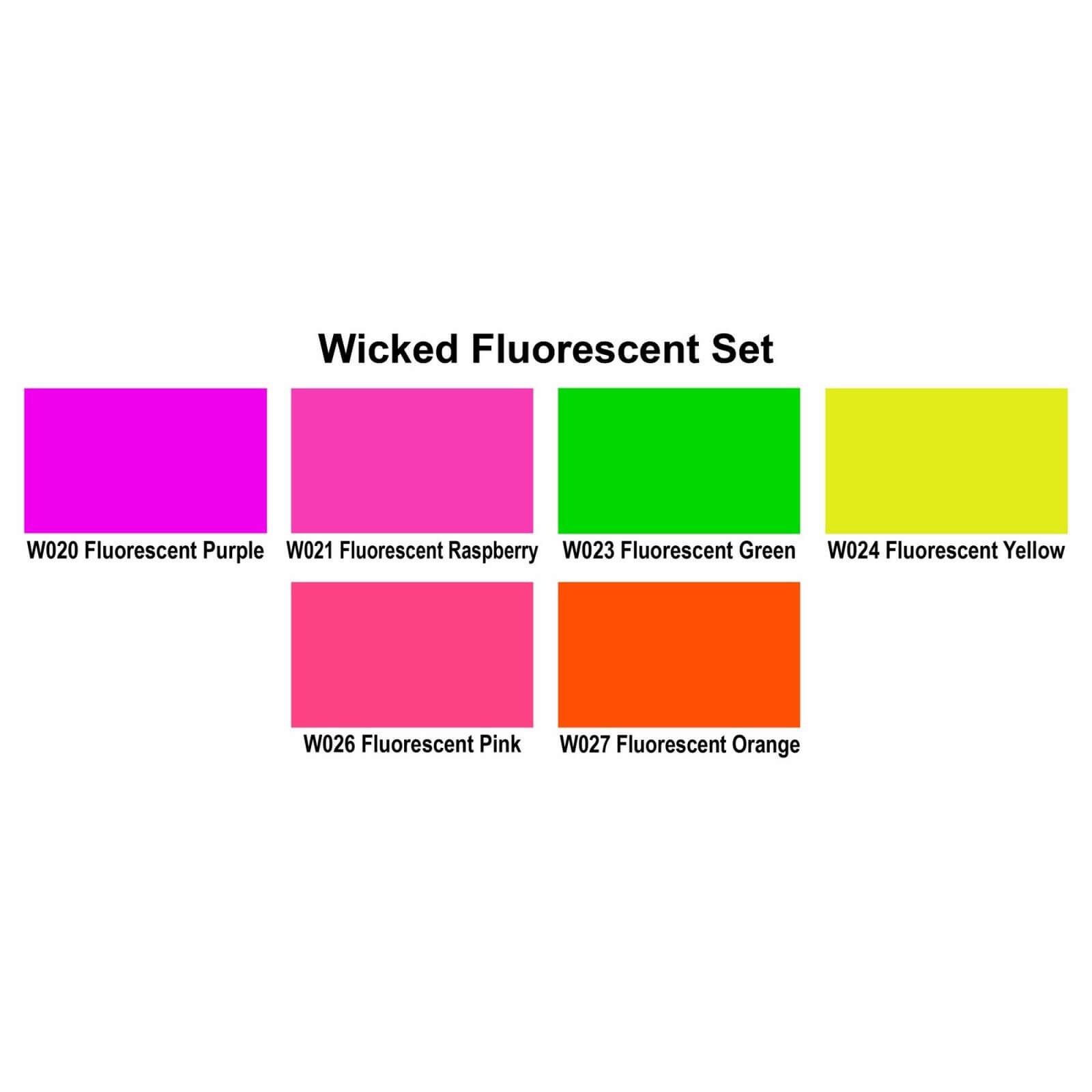 Createx Colors w103 Wicked Fluorescent 60 ml (Set de 6 Colores)