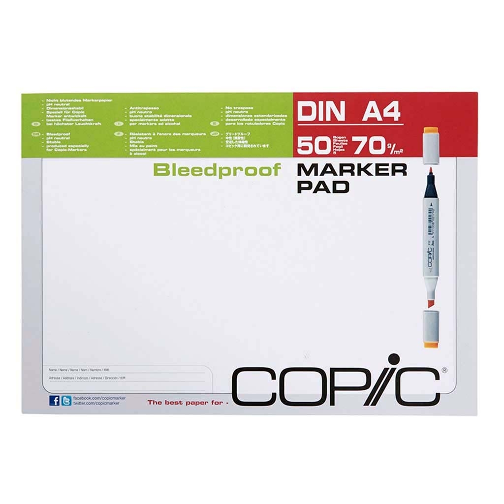 Copic Alcohol Marker Pad A4 (21 x 29,7cm) - 50 Hojas de 70 gsm