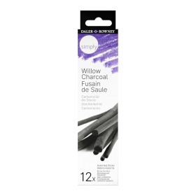 Daler Rowney Carboncillo de Sauce  - Set de 12 barras surtidas 