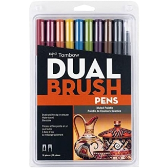 Tombow Dual Brush Pens Paleta Tenue - Set de 10 marcadores