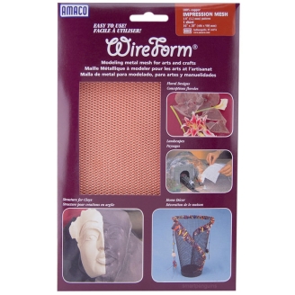 Amaco Wireform Copper Impression Mesh 1/8" (Malla de metal para modelado) - 40 x 50 cm