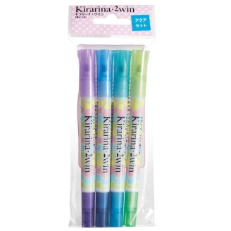 Kirarina 2win Marcadores Perfumados Aqua - set 4 colores, base en agua