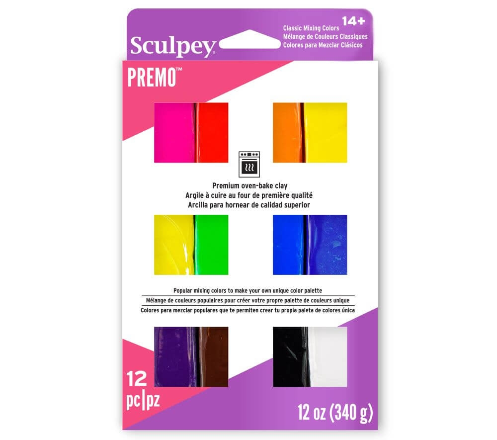Sculpey Premo MultiPack 12 Colores Clasicos - 340g (12 x 28g)