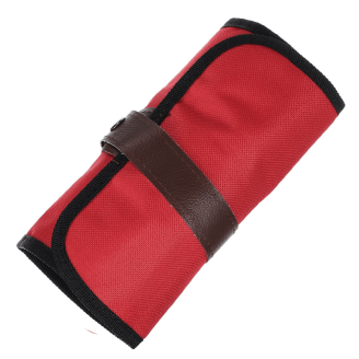 Estuche enrollable de lona para 36 lápices - Rojo 