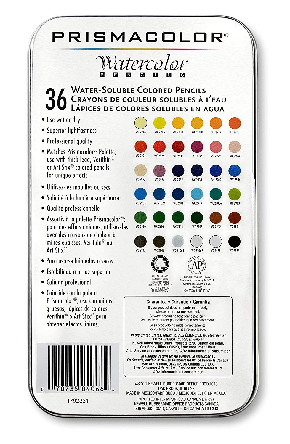 Prismacolor premier watercolor l pices acuarelables set de 36