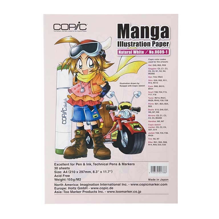 Copic Papel Manga Illustration - Natural White A4 (21 x 29,7cm) - 30 Hojas de 155 gsm