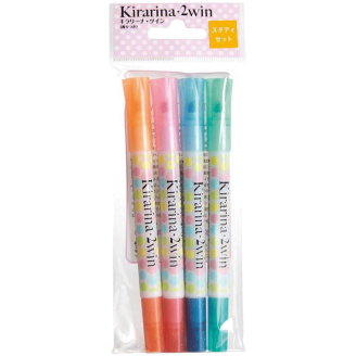 Kirarina 2win Marcadores Perfumados Study - set 4 colores, base en agua