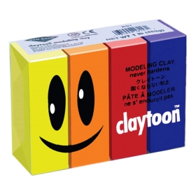 Van Aken Claytoon (Plastilina que no Endurece) - 1Lb (453g) - Set de 4 Colores (Fire)