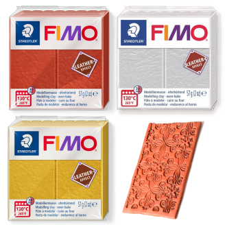 Fimo Leather Effect Cuero 2 Oz (57 g) - (Disponible en 11 colores)
