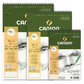 Canson “C” à grain Croquera 125 Gsm (Disponible en 3 Medidas) 