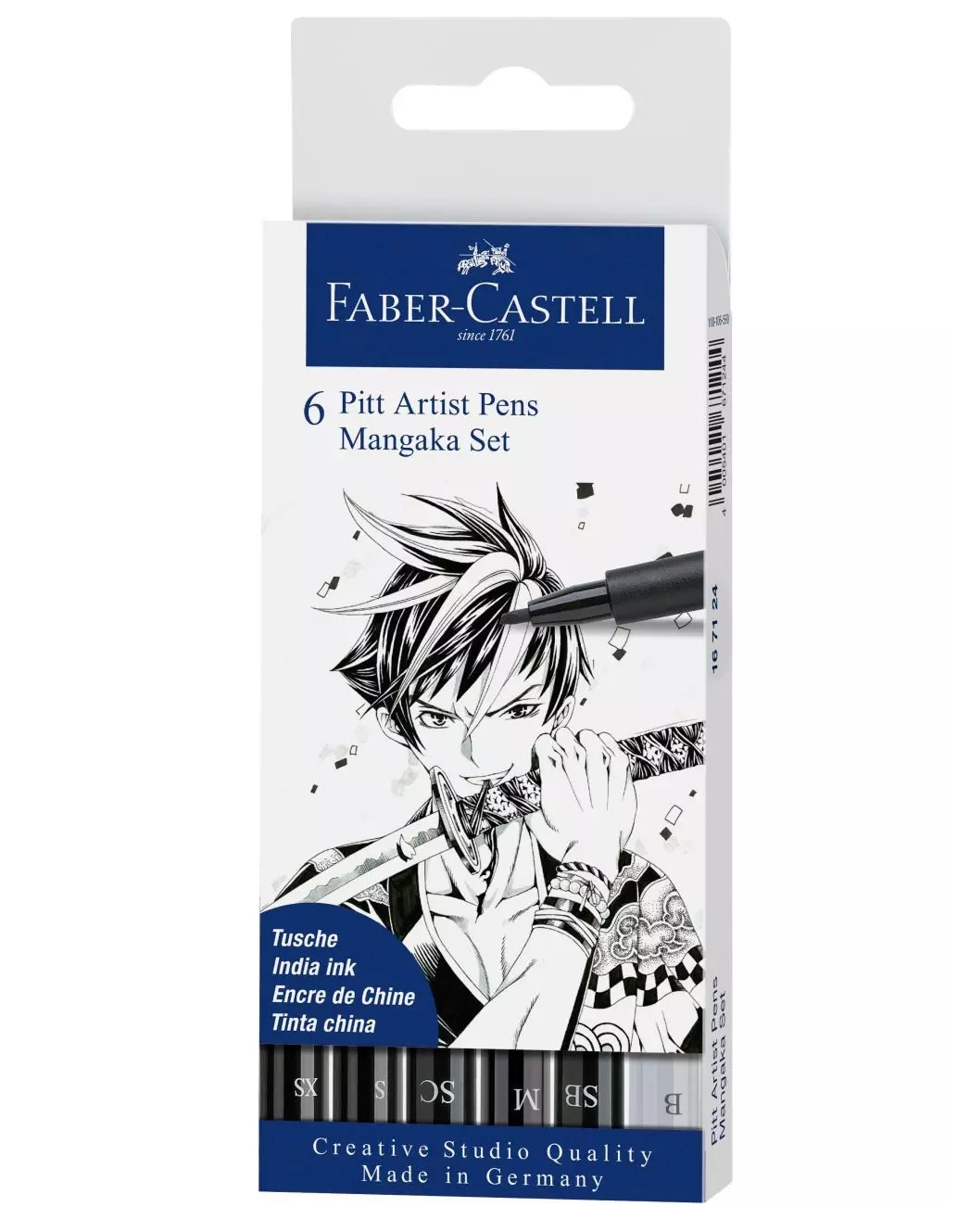Faber-Castell Pitt Artist Pens Mangaka (Tiralíneas) - Set de 6 