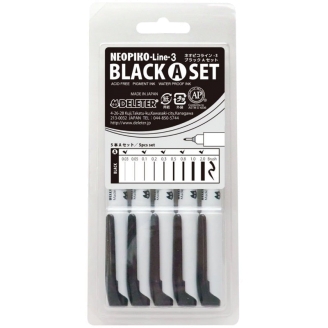 DELETER Neopiko-Line3 Black A - Set de 5 (003, 01, 03, 08, 2)