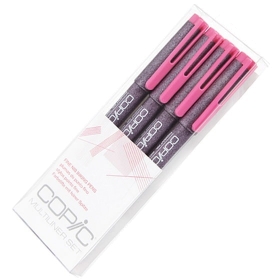 Copic Multiliner Set de 4 (005, 01, 03, 05) - Rosado