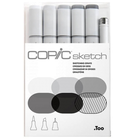 Copic Sketch Set de 6 - Sketching Grays