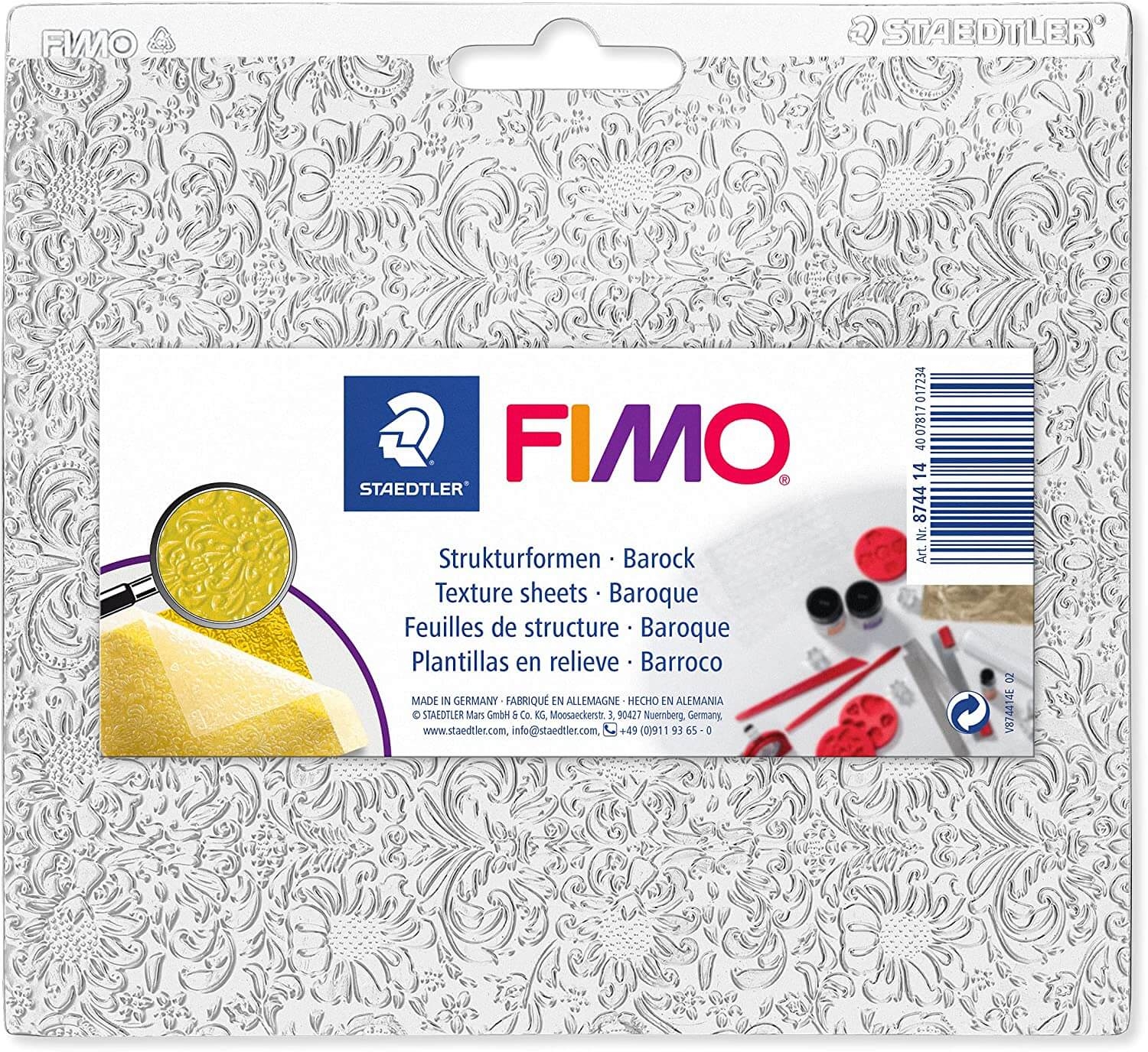 Fimo Hoja De Textura - Barroco