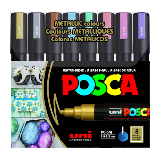 Posca PC-5M (1.8 - 2.5mm) - Set de 8 Colores metálicos