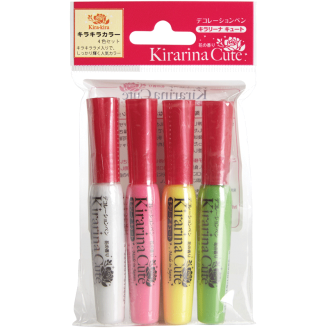 Kirarina Cute Kira-kira marcadores perfumados - Set de 4 colores