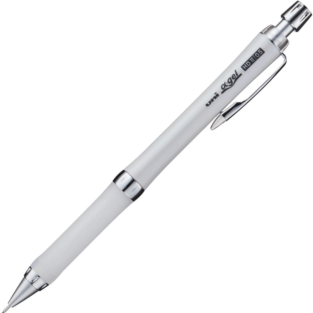 Uni Alpha Gel Slim Portaminas Agarre Firme - Blanco Perla (0.5mm)