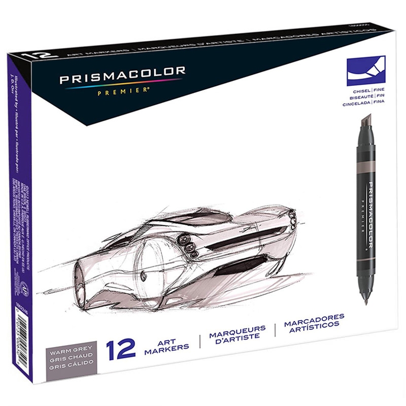Prismacolor Premier Art Markers (Warm Grey) - Set 12 Marcadores - Dibujo &  Escritura