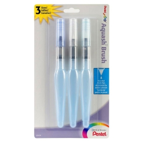 Pentel Aquash Waterbrush Set de 3 (Fino, Medio, Grande)