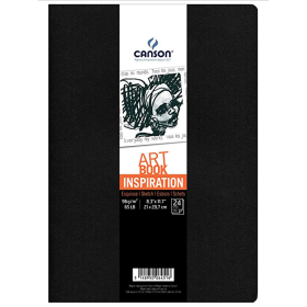 Canson Kit 2 Artbooks Inspiration  - A6 24 Hojas (Negro) (10,5 X 14,8 cm)