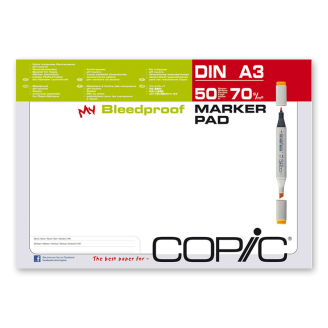 Copic Alcohol Marker Pad A3 (29,7 x 42cm) - 50 Hojas de 70 gsm