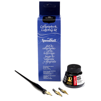 Speedball Set Caligrafia (Plumilla C1 C2 C3 y tinta negra) 59 ml