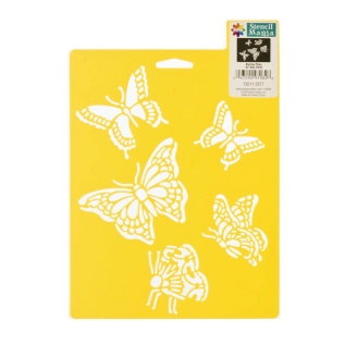 Plaid Stencil Butterflies 7"x10" (Mariposas 18 x 25,4 cm)