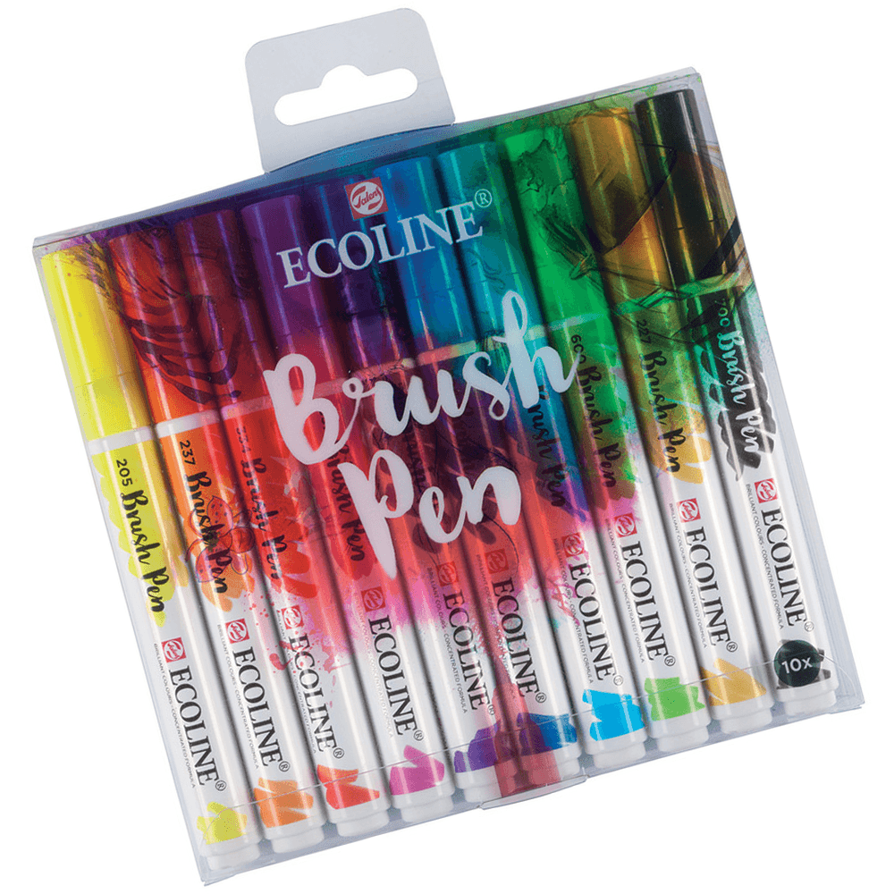 Royal Talens Ecoline - Set 5 Marcadores Brush Pen; Pastel – Dibu Chile