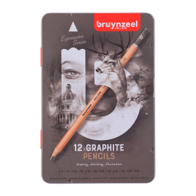 Bruynzeel Expression Lápices Grafito - Set de 12 (2H al 9B)