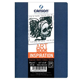 Canson Kit 2 Artbooks Inspiration  - A6 24 Hojas (Azul) (10,5 X 14,8 cm)