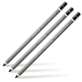 Staedtler Lumograph Charcoal Lapiz Carboncillo (Disponible en Suave, Medio y Duro)