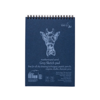 SMLT Croquera Gris Authenticpad A5 - 20 hojas de 180 gsm