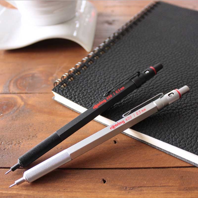 Rotring 600 Penna A Sfera - Corpo Metallo Intero, Punta Media, Inchiostro Nero, Ricaricabile (Tartufo Cioccolato) - Foto 4